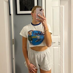 Y2K Aloha Cropped Baby Tee